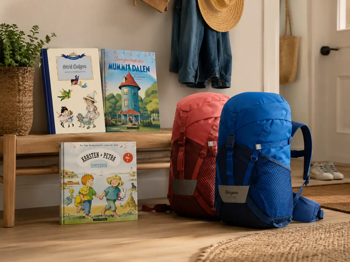 Barnas Egen Bokverden velkomstpakke (Bergans-sekk 12L + 3 bøker)